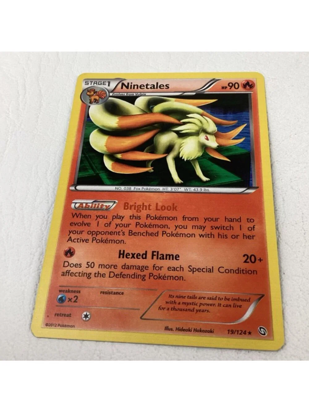 Ninetales 19/124 Dragons Exalted Pokemon TCG Holo Rare NM Condition